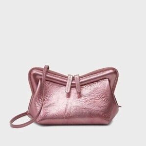 Mansur Gavriel M Frame Metallic Flamingo Bag